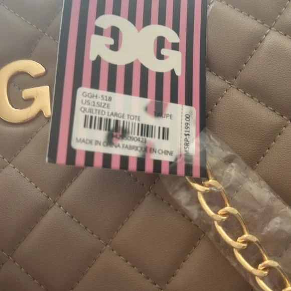 GILDA PARIS Elegant Tan Quilted Women's Bag - Picture 2 of 4